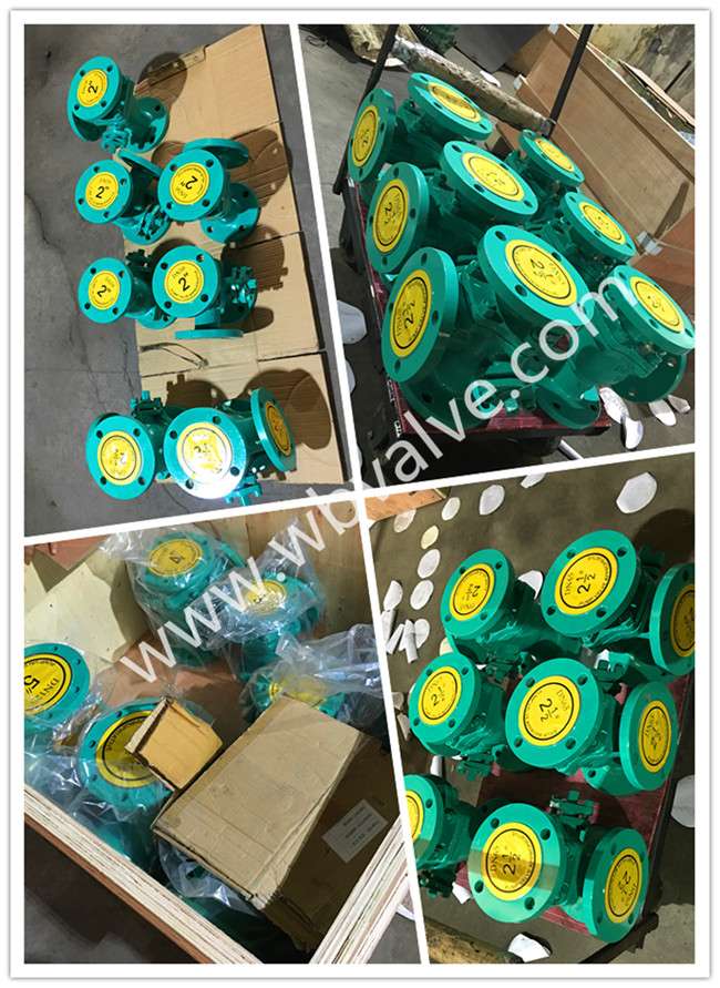 Carbon Steel 3-Way Flanged Ball Valve Pn16