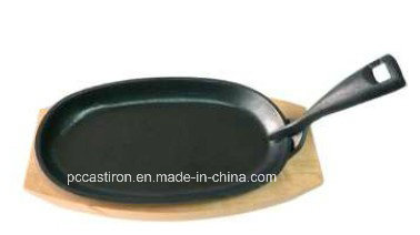 Round Cast Iron Sizzler Pan with Removable Handle