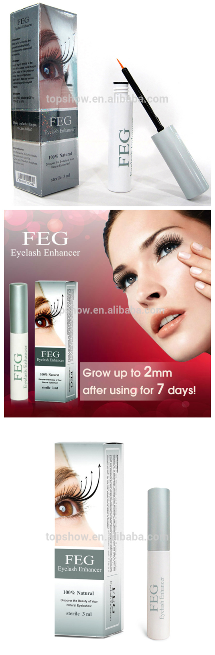 100% Original Feg Eyelash Enhancer Serum Factory Supply Promotional Price Eyelash Growth Liquid