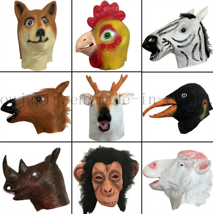 Plastic Zebra Horse Mask Toy for Halloween Cosplay Promotion