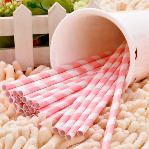 Party Straws Paper Straw Party Drinking Supply Weeding Decoration