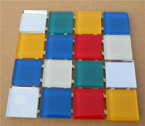 20*20mm Swimming Pool Glass Mosaic Gold Line Mosaic