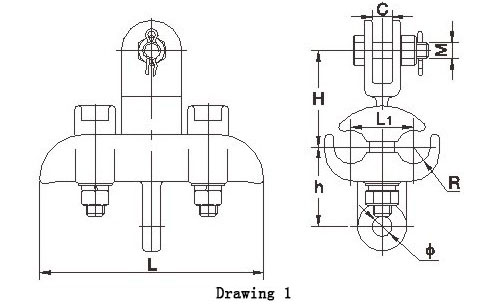 Xts & Cts Type Suspension Clamp for Twin Jumper Conductor