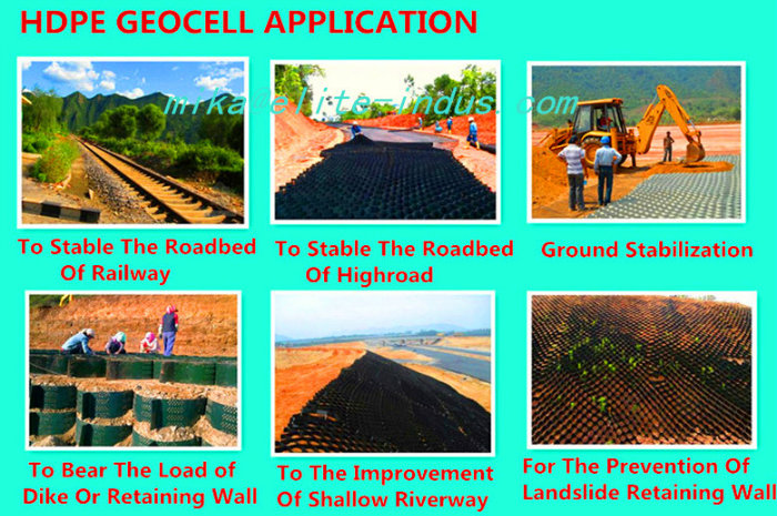 Anti-Weathering Plastic HDPE Geocell for Slope Protection and Foundation Construction