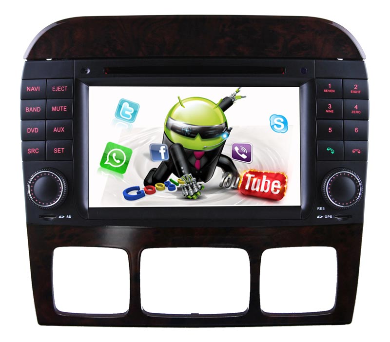 Android 4.4.4 Car Stereo for Benz S-W220/SL-R300 GPS Navigation DVD Player