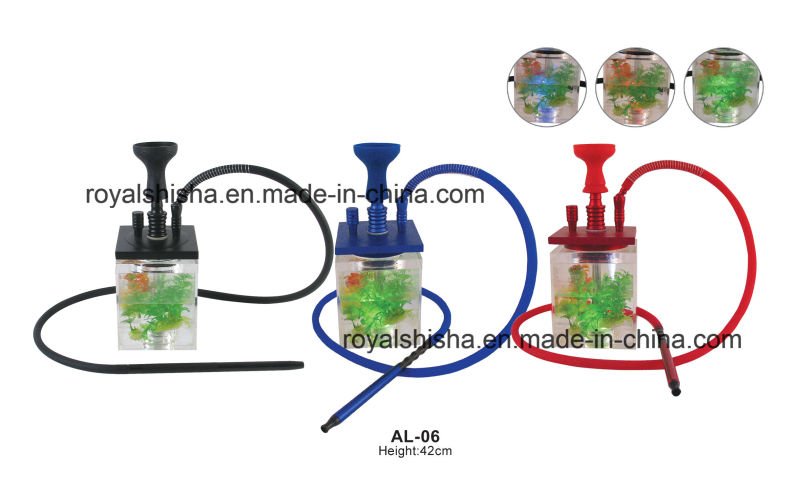 2016 New Style Portable Short Acrylic Shisha Hookah with LED Light