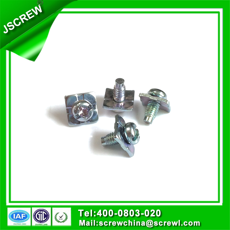 Pan Head Screw with Square Washer Attached