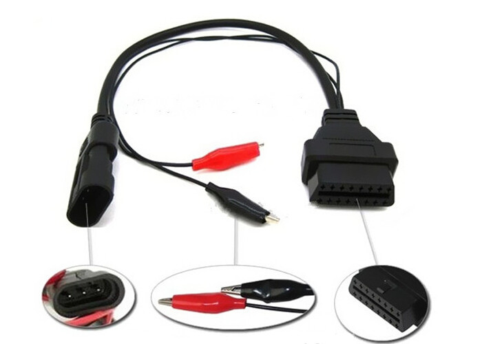 for FIAT 3pin to OBD2 16 Pin Diagnostic Cable