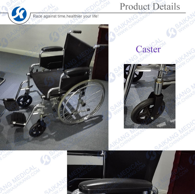 Price of Powder Coating Steel Frame Wheelchairs (CE/FDA/ISO)