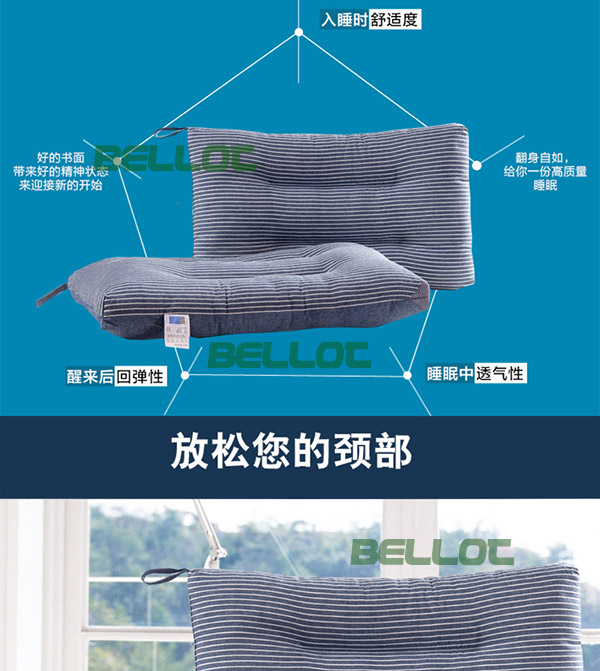 High Elastic Washed Home Textile Cotton Pillow