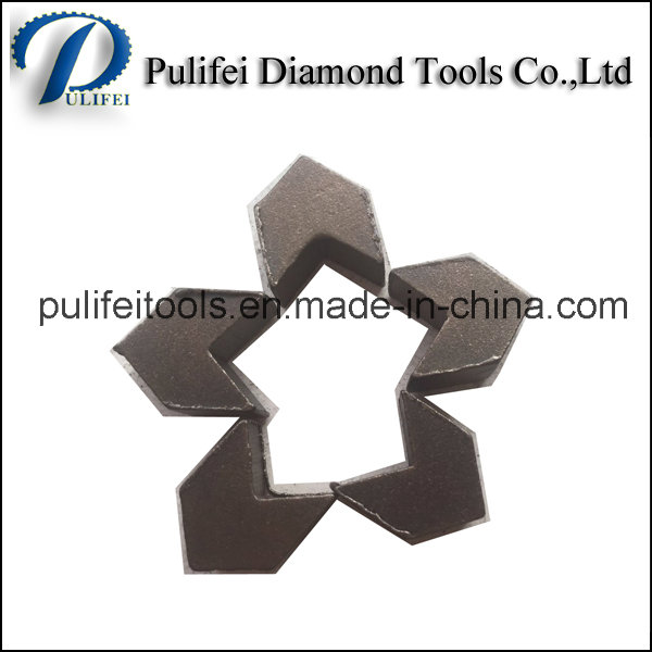 Oval Arrow Block Shape Concrete Floor Renovation Diamond Grinding Segment