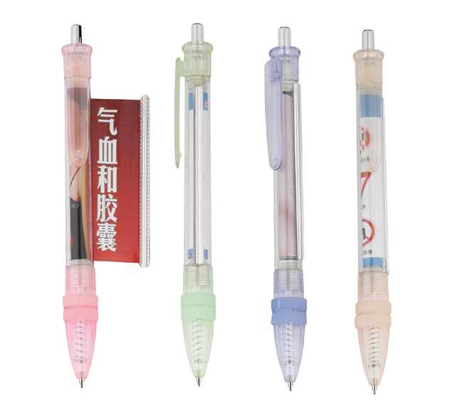 Paper Pull out Promotional Plastic Banner Pen (GP2411)