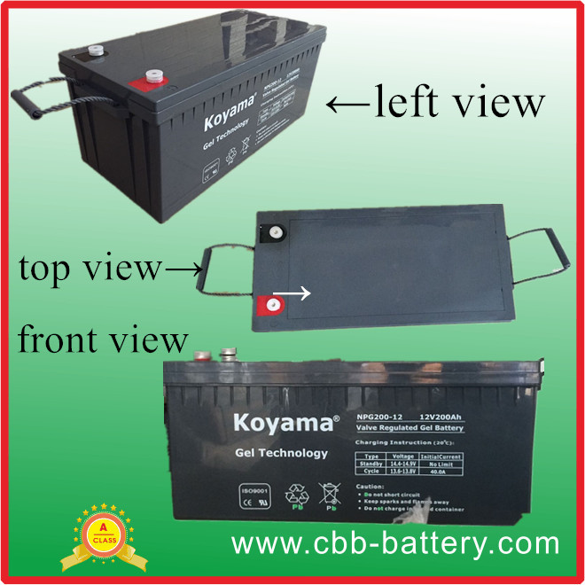 Valve-Regulated Sealed Deep Cycle 12V200ah Lead Acid Gel Batteries