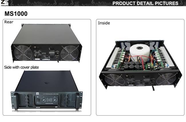 Zsound MS 1000W PA System Transformer Power Amplifier