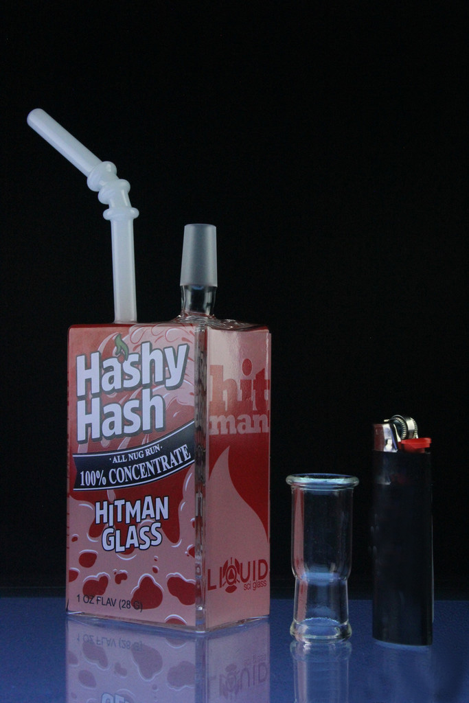 Liquid Juice Box Themed Rigs Glass Smoking Water Pipe (ES-GB-552)