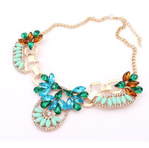 Colorful Stone Necklace/Fashion Necklace/Jewelry Necklace (XJW12045)