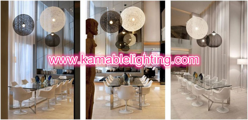 High Quality Hotel Hemp Rope Ball Pendant Lamp (1027S-800)