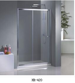 Aluminum Alloy Safety Tempered Glass Shower Screen Hr-420