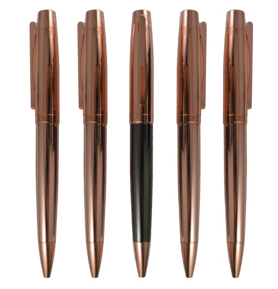 Metal Copper Pen Rose Gold Ball Pen (LT-D007)