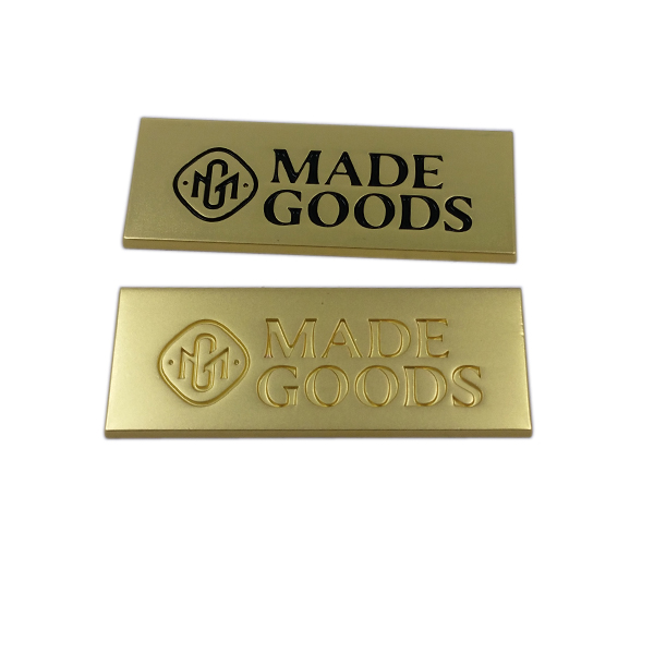 Garment Hardware Customized Glued Metal Logo Label