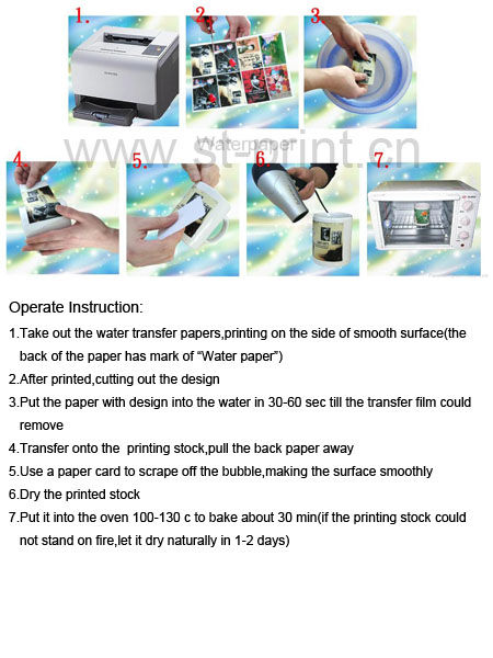Transparent Water-Based Laser Water Transfer Paper, Decal Paper, Melamine Papel Transfer, Transfer Printing Paper Papier Transfert Ceramic Decals