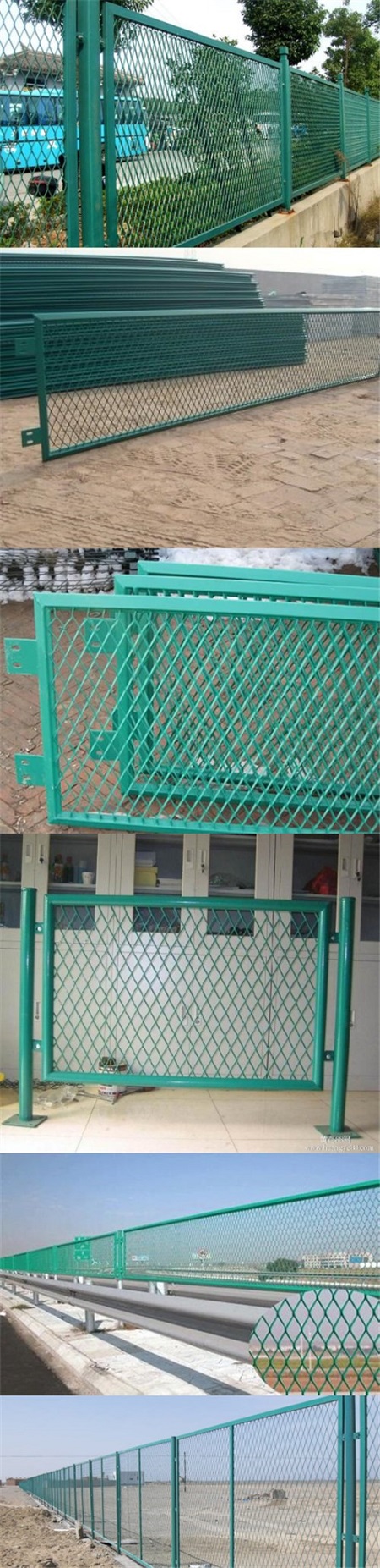 Powder Coated Expanded Metal Steel Sheet Fence Panel