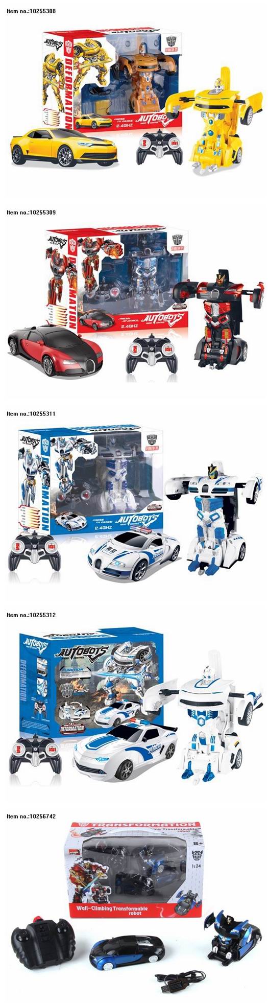 5 Function R/C Deformation Car Toys with Light and Music