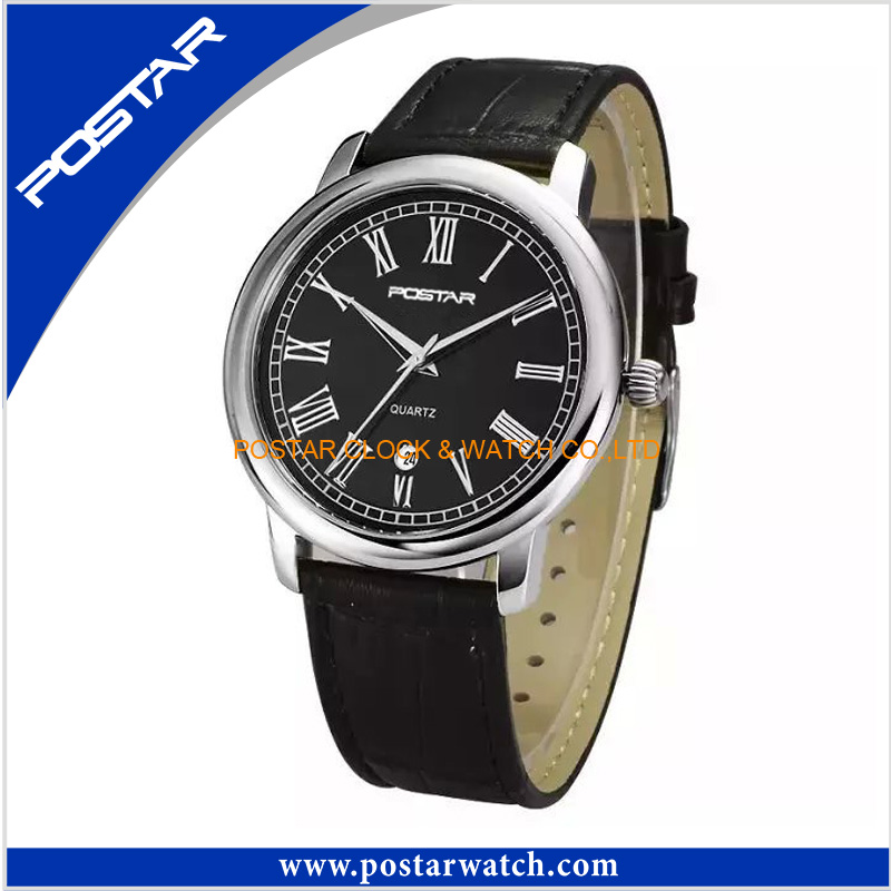 Simple Swiss Watch for Ladies with Genuine Leather Band