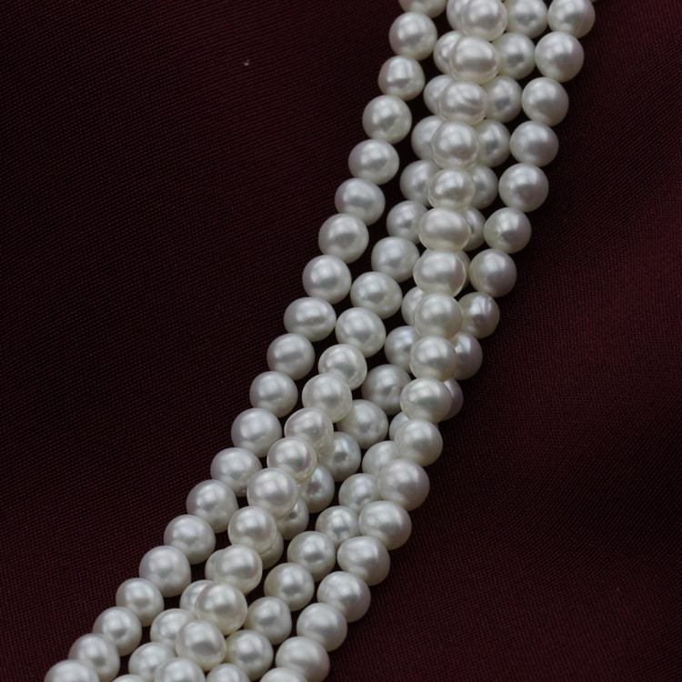 4mm Mini Size Natural Cultured Real White Pearl Bead String