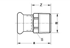 Straight Male Connector, Bsp Taper Male Thread