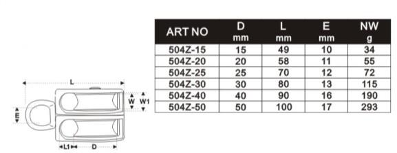 Fixed Nylon Pulley with Double Wheel Dr-504z