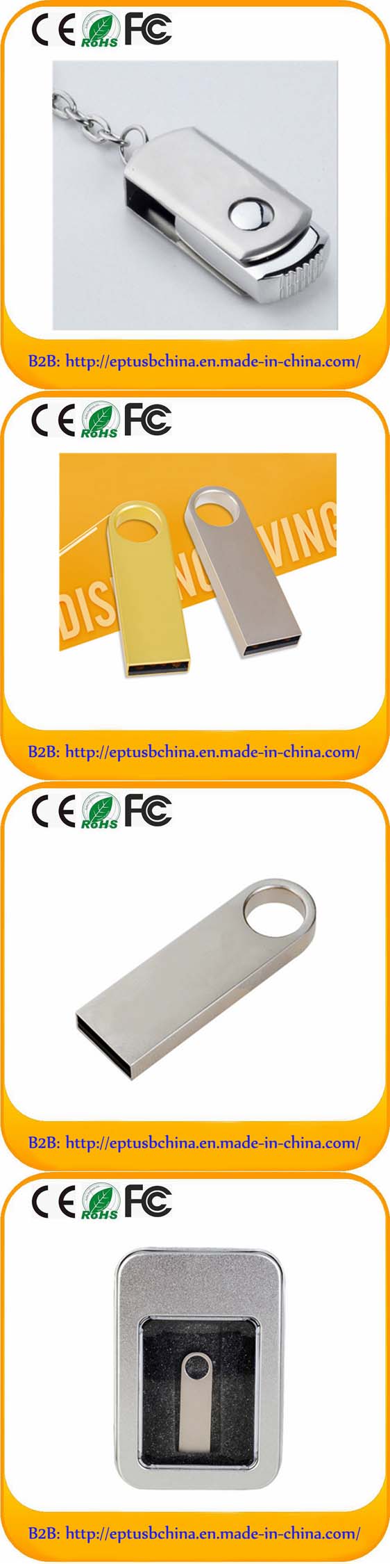 Mini USB with Water Proof USB Chips Flash Drive (ED003)