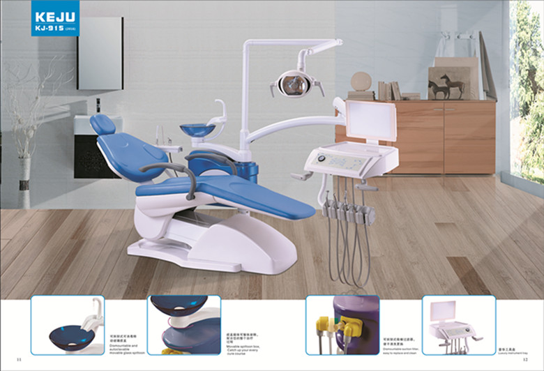 Foshan High Quality Integrated Dental Chair Unit Kj-915 with Ce Approval with 9 Memory