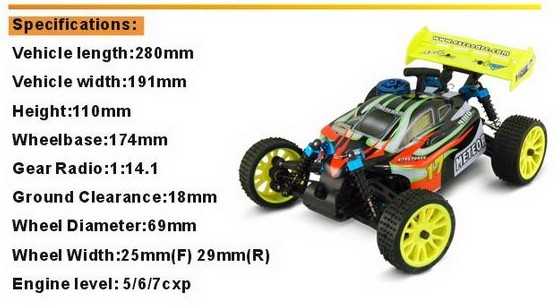 New Style 1/16 Scale Nitro RC Car 7cxp Engine