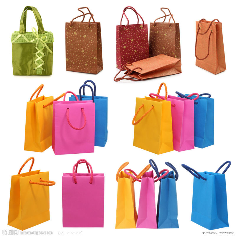 Color Kraft Paper Gift Bag with Handle