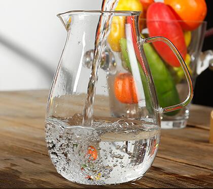 Heat Resistance Glass Water Pitcher Drink Juice Coffee Jug Container Dining Bottle