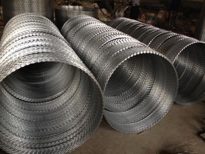 High Tensile Galvanized Sharp Razor Barbed Wire for Security Fence