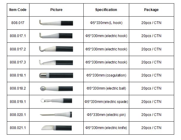 Factory Directly Coagulation Instruments 3mm L Hook Monopolar Electrode