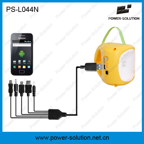 Portable 1.7W Solar Panel Lithium Battery Mini Solar Camping Lamp with Phone Charging