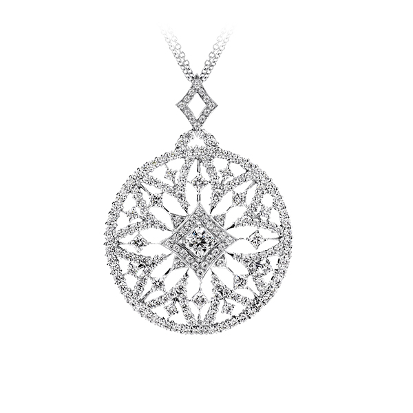 925 Silver Jewelry Pave Silver Mosaic Dream Pendant with CZ