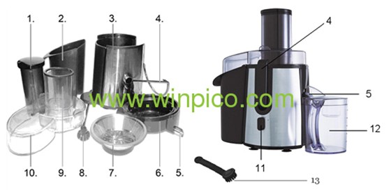 2013 New Style Juicer Extractor (WFJ-700B)