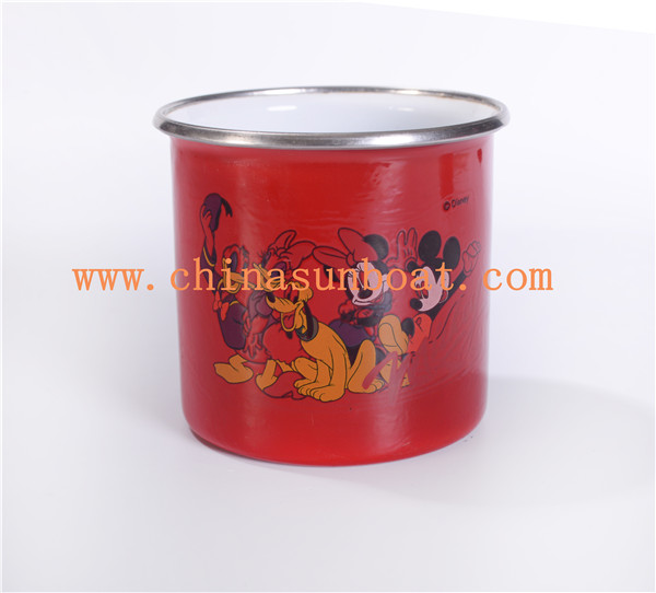 Sunboat Enamel Mug with Custom Size Water Cup Chinese Antique Drinking Cup Tableware