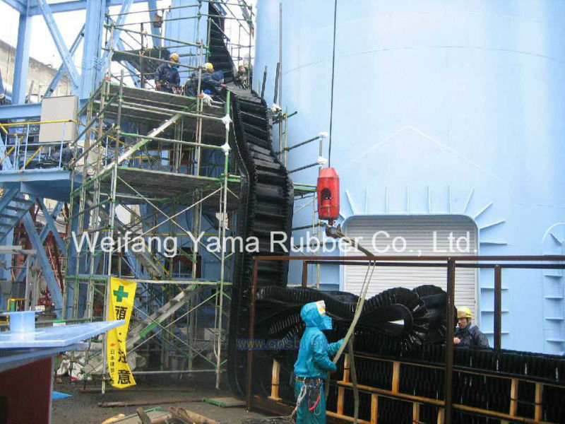 Rubber Conveyor Belt with Skirt and Cleat for Port Transmission