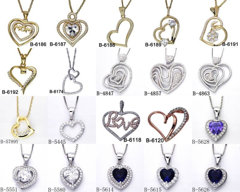 High Quality Fashion Jewelry 925 Sterling Silver Pendant with Love