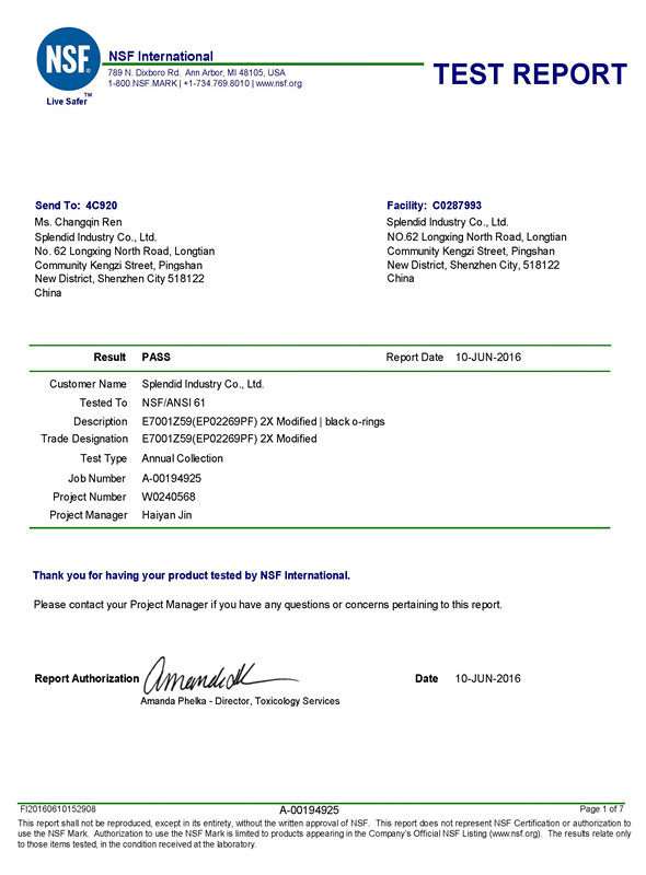 Rubber Sealing Ring with ISO SGS