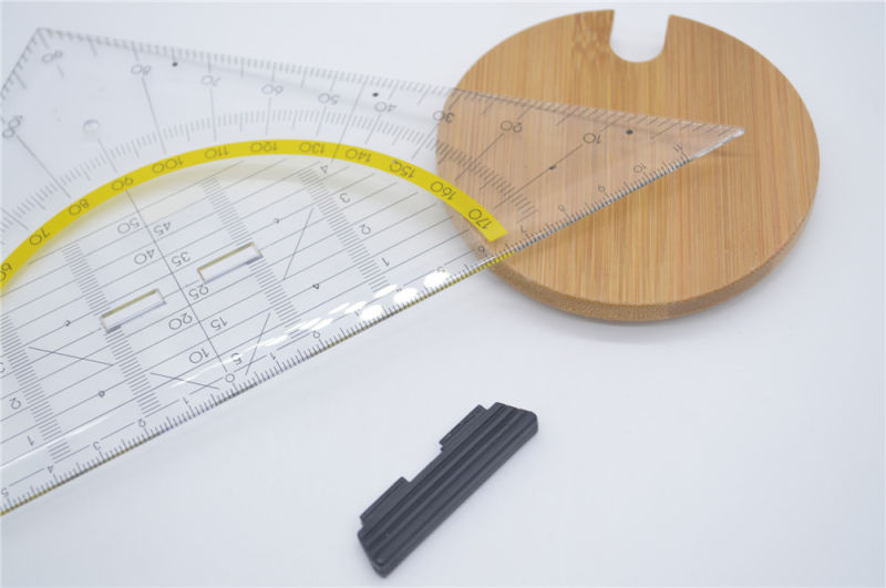 Multifunctional Protractor and Triangular Ruler with Handle for Office Stationery