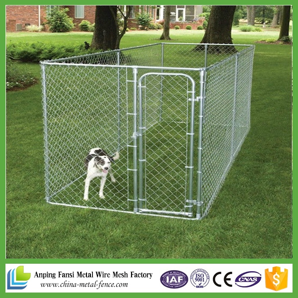 China Supplier 10FT X 10FT X 6FT China Chain-Link Dog Kennel