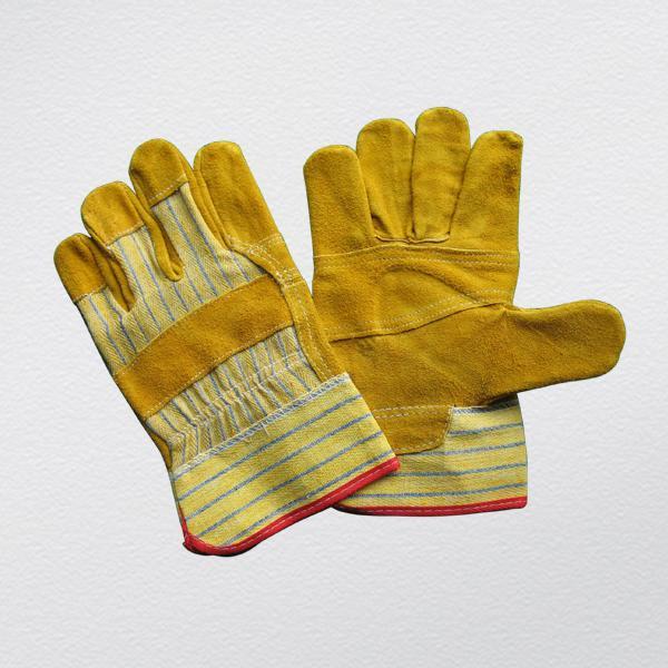 Golden Cow Split Leather Patched Palm Glove with Cotton Back
