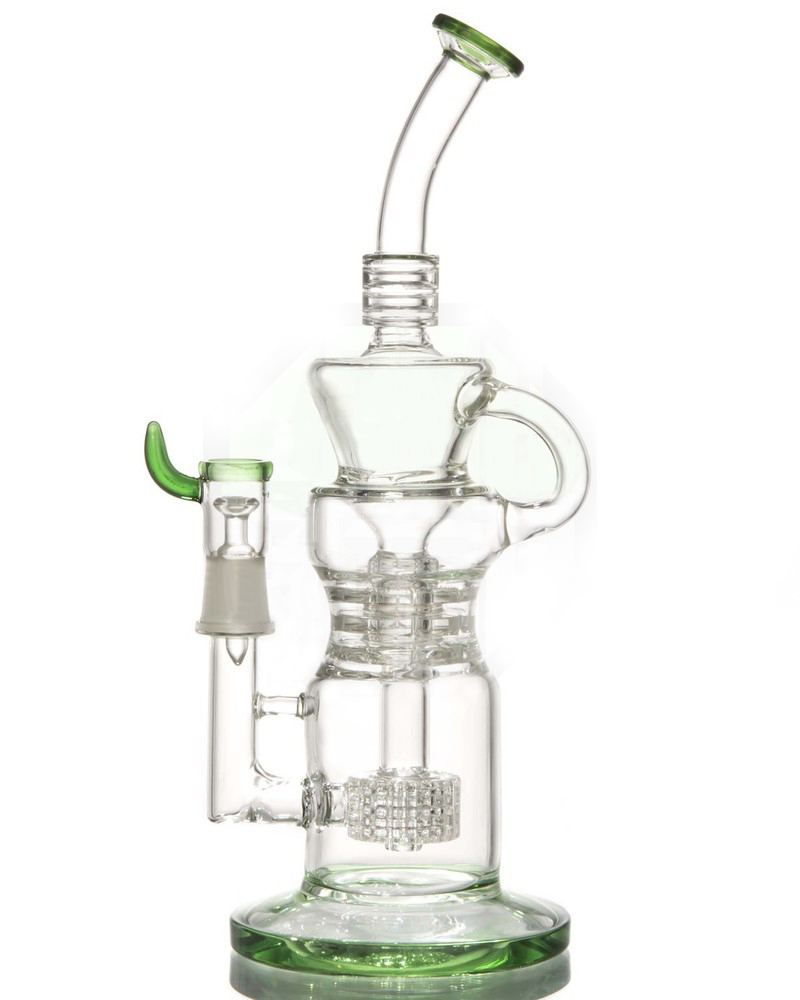 Triple Ratchet Perc Klein Incycler Hookah Glass Smoking Water Pipes (ES-GB-338)