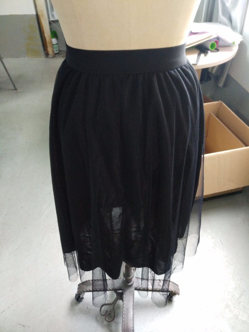 Pure Pleated Yarn Fashion Ladies Skirt